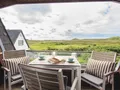 Überdachter Balkon mit Blick zur Uwe Düne